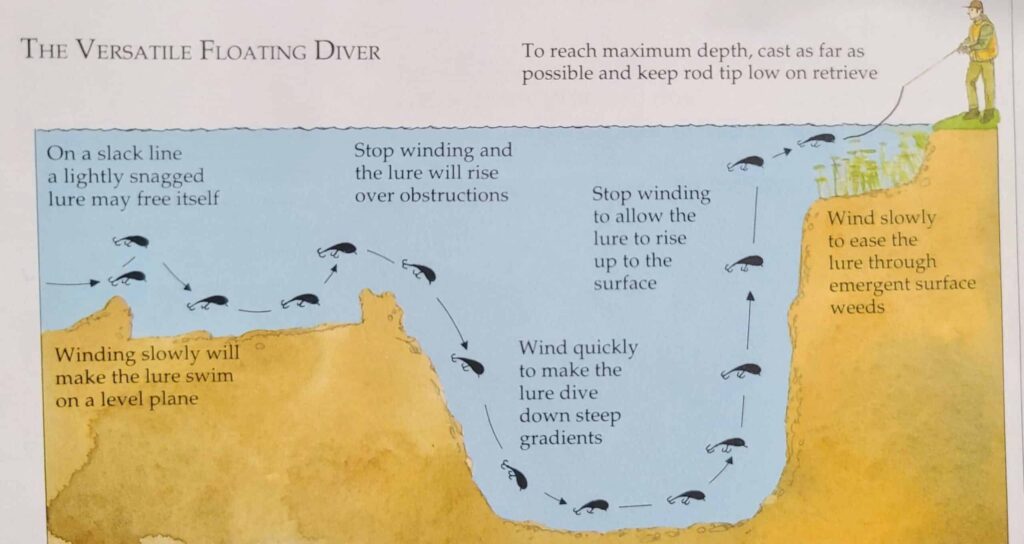 Infographic on retrieving a crankbait.