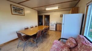 Second angle to the freshly painted walls in the Bayview cottage kitchen